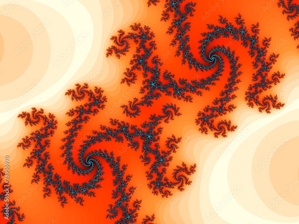 Graceful fractal spiral in a bright colors