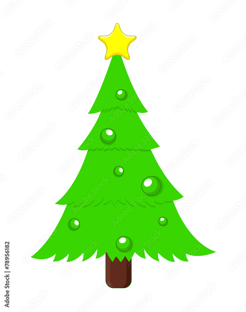 Christmas Green Tree Vector Christmas Green Tree Vector
