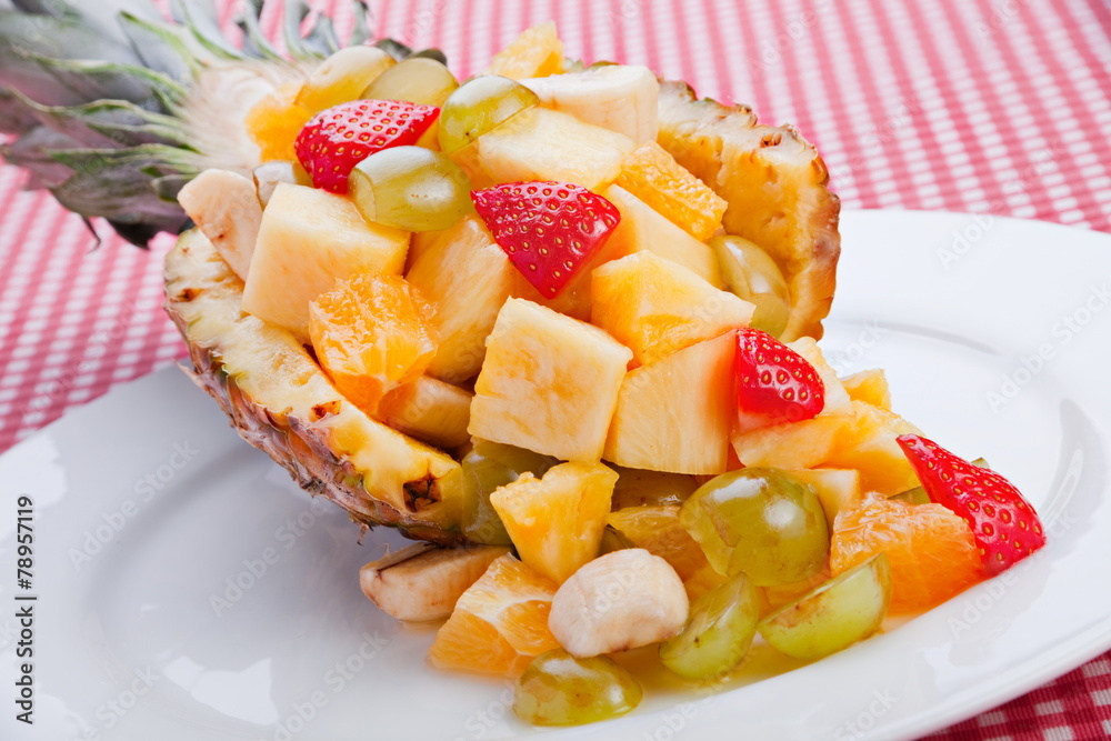 Fruit mix slice dessert Fruit mix slice dessert