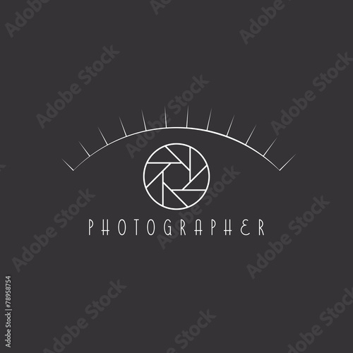Aperture of the camera as the eye of the photographer site logo