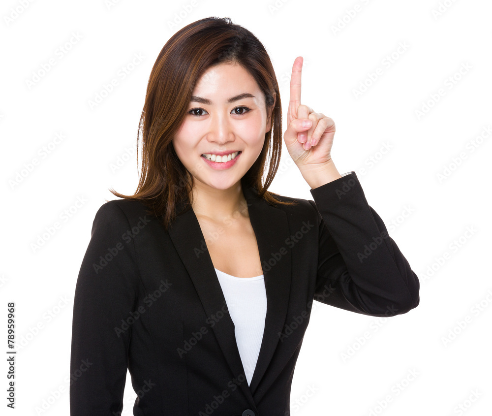 Asian businesswoman think of idea Asian businesswoman think of idea