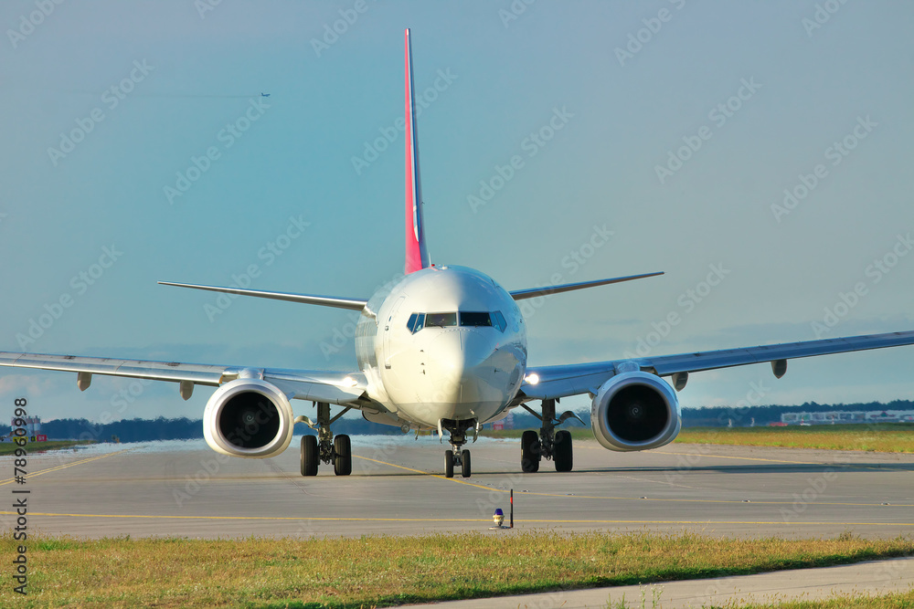Naklejka premium Jet on the runway