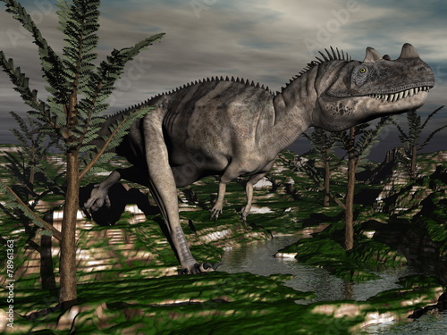 Ceratosaurus dinosaur - 3D render © Elenarts