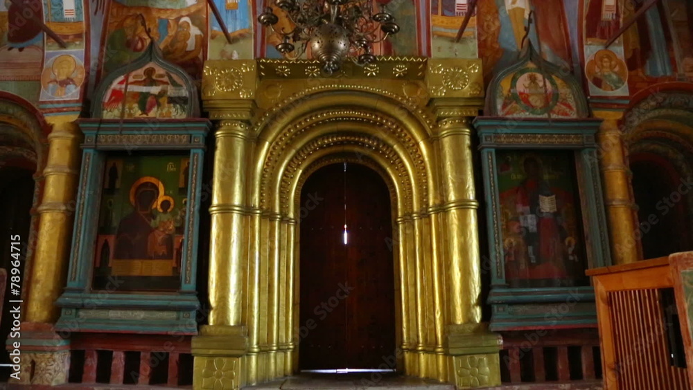 interior of the temple with ancient paintings in Rostov Veliky interior of the temple with ancient paintings in Rostov Veliky