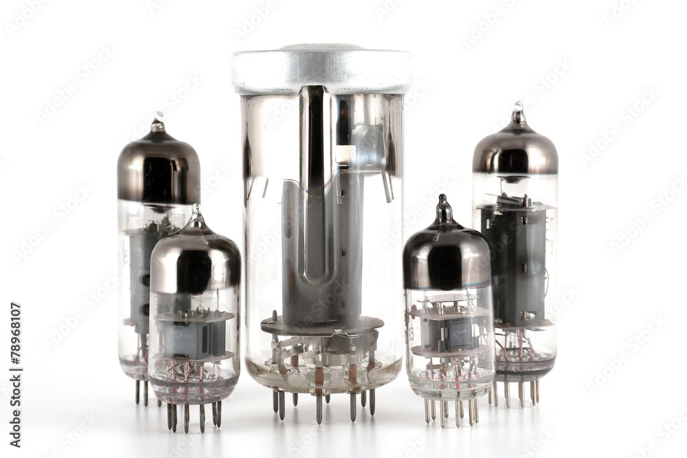Glass vacuum radio tubes