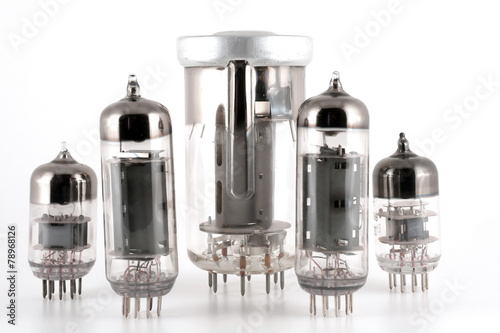 Glass vacuum radio tubes