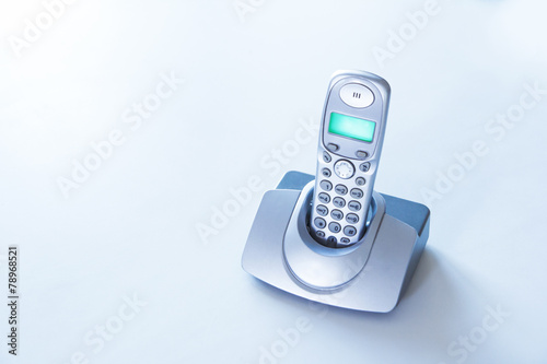 Cordless phone on a table