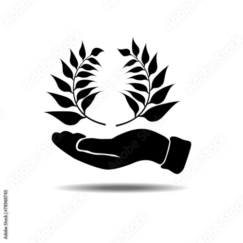 hands with leaf