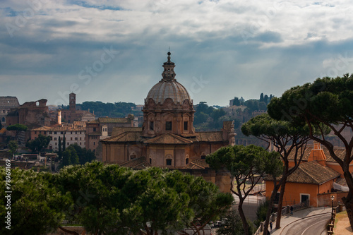 Cathedral near monument of Vittorio Emanuele