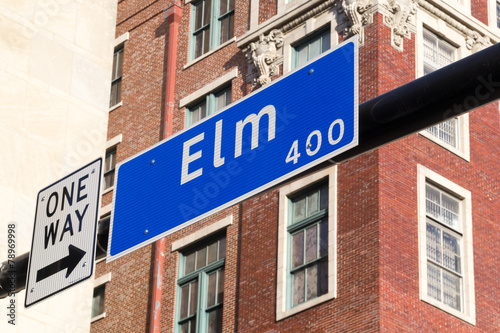 Street sign Elm Street photo