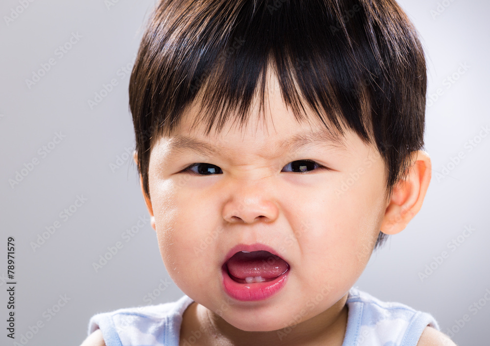 Asian baby feeling excite Asian baby feeling excite
