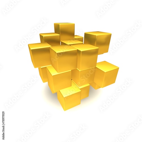 Cubo geometrico desmontado