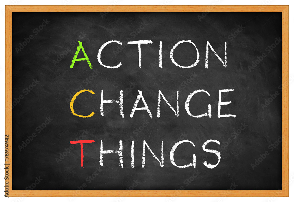 Obraz premium action change things- background concept