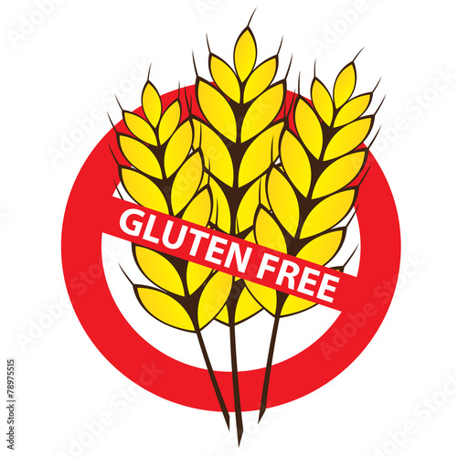 Set of grunge rubber stamps with the text gluten free vector