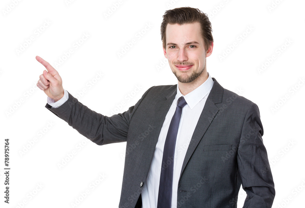 Business man with finger point up Business man with finger point up