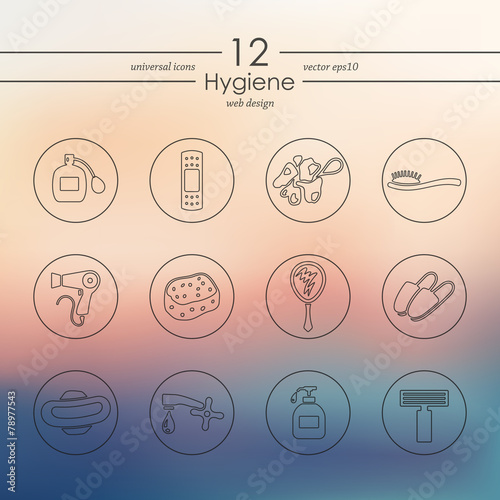Set of hygiene icons