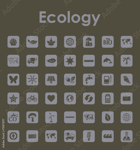 Set of ecology simple icons