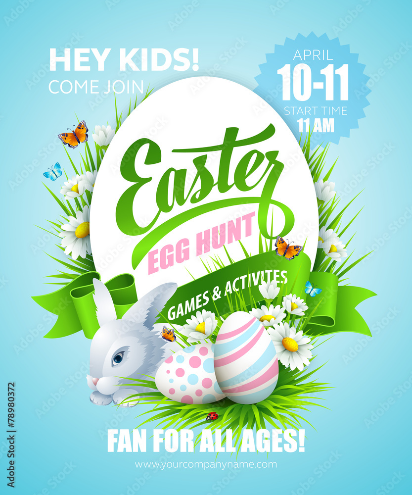 Easter poster. Vector illustration