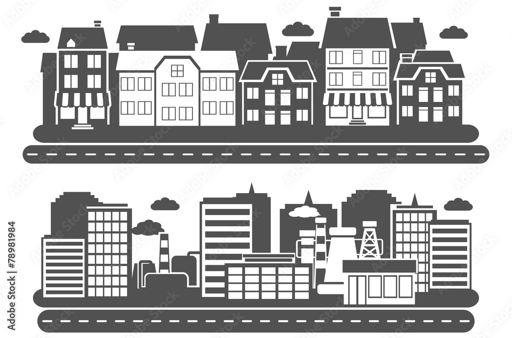 Obraz premium Landscape City Banner