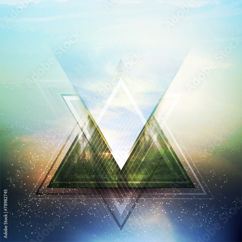 Abstract triangle future vector background