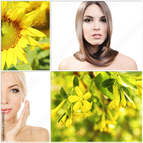 Beautiful women and flowers...