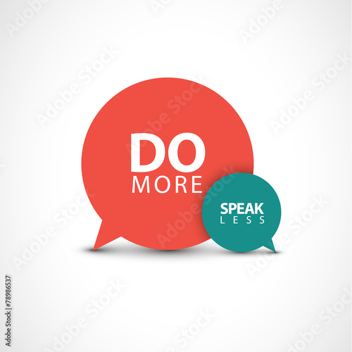 Inspirational motivating quote in speech bubbles