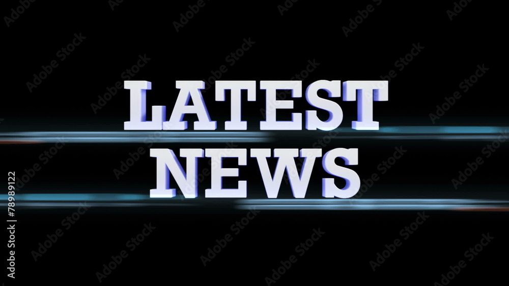 LATEST NEWS Text Transition, with Alpha Channel, Loop LATEST NEWS Text Transition, with Alpha Channel, Loop