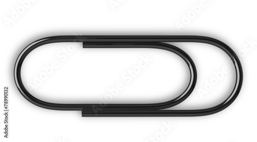 Black paper clip isolated © inimalGraphic