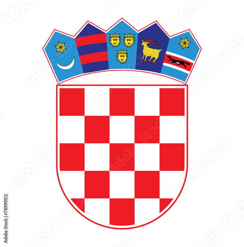 Coat of arms of Croatia, vector illustration