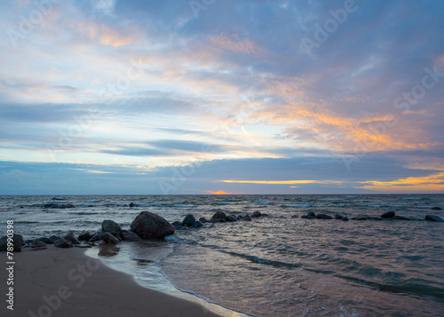 beautiful sea landscape after sunset