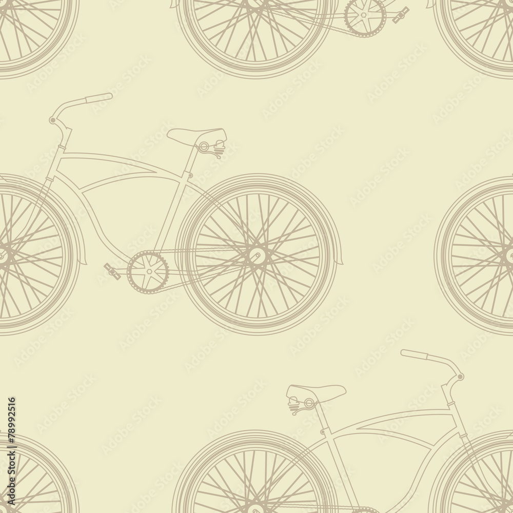 Fototapeta premium Bicycle seamless pattern