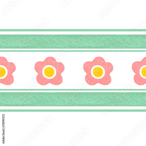 Seamless pattern with watercolor flowers