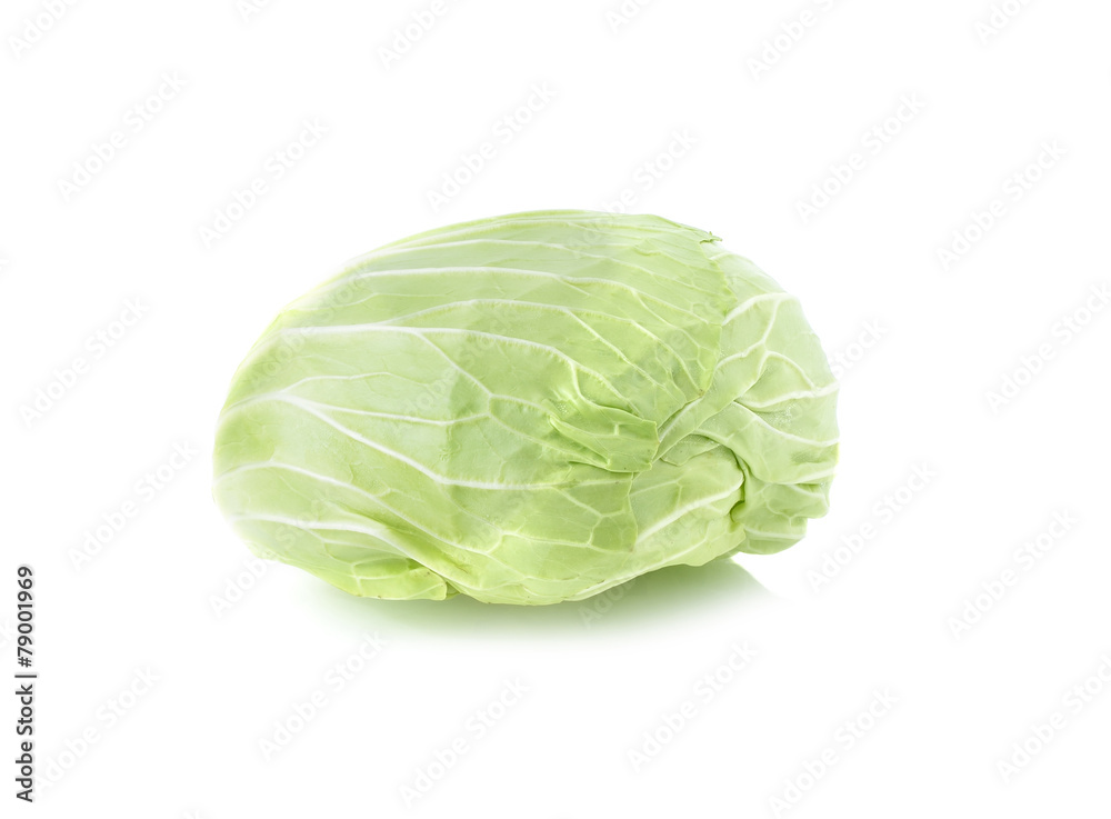 Head of Iceberg Lettuce on White Head of Iceberg Lettuce on White