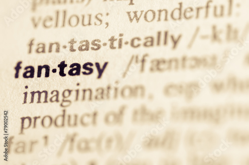 Dictionary definition of word fantasy