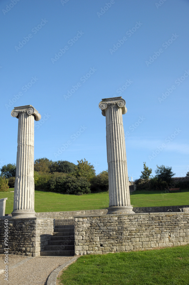 Pillars in public gardens, Swanage, Dorset