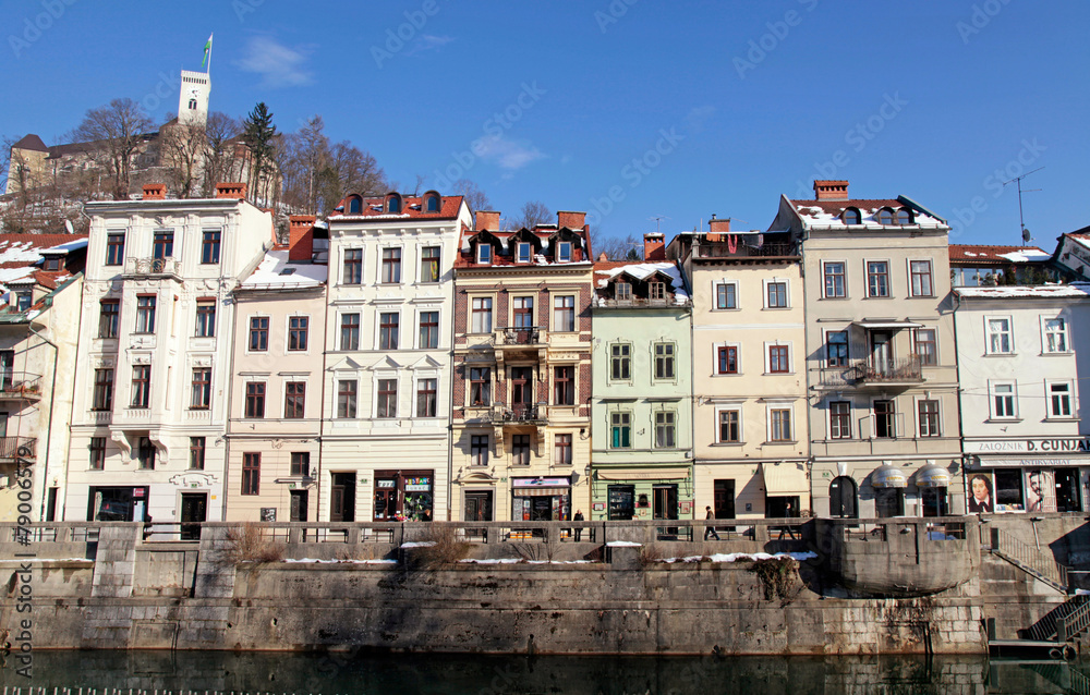 Old town of Ljubljana , Slovenia
