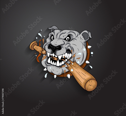 Angry Bulldog Mascot Vector