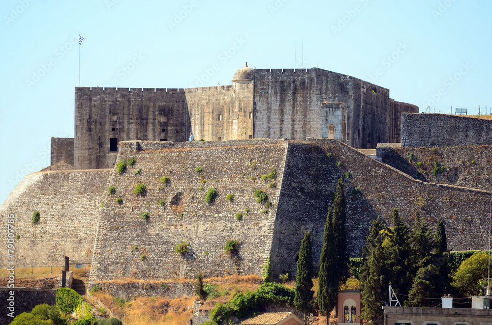 Kerkyra town fortress - Capital of Corfu isalnd Greece