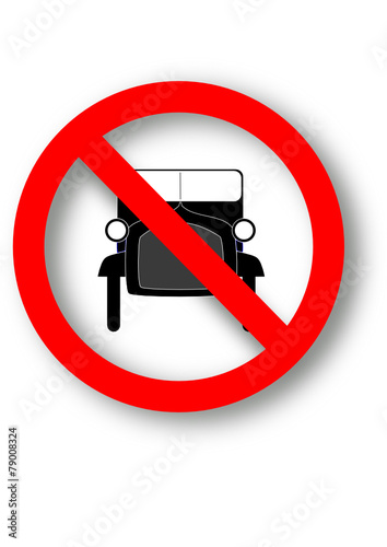 Ban on old cars sign