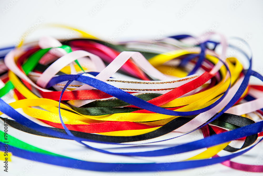 Multicolored ribbons