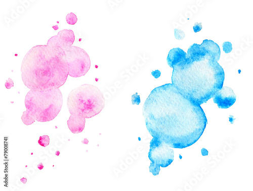 Pink and blue watercolor backgrounds