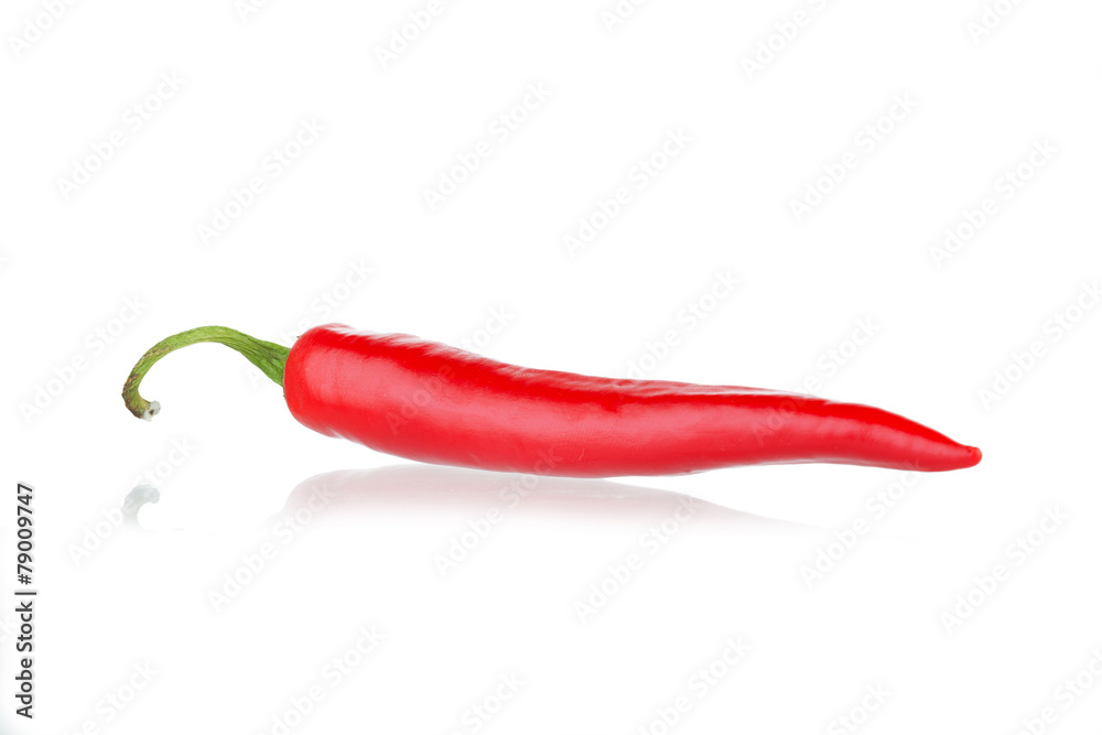 red chili pepper, it is isolated, a white background