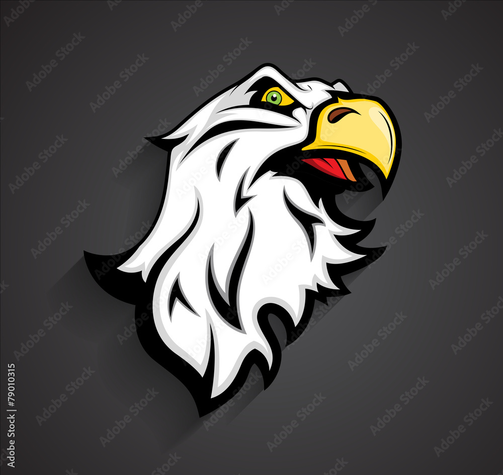 Obraz premium Angry Eagle Head Mascot Tattoo Vector
