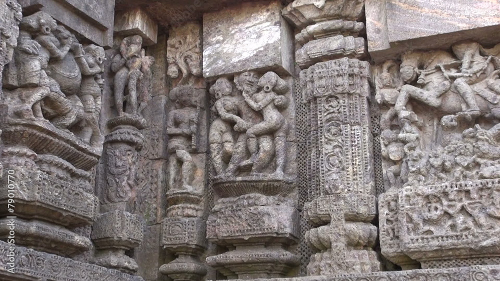 ancient erotic sacred art sculptures on Konark sun temple ,India ancient erotic sacred art sculptures on Konark sun temple ,India