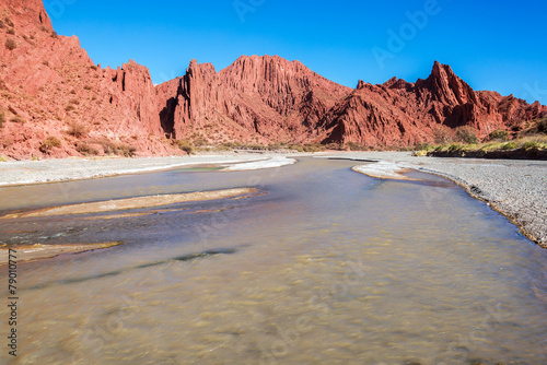 River and Red Dramatic Hills