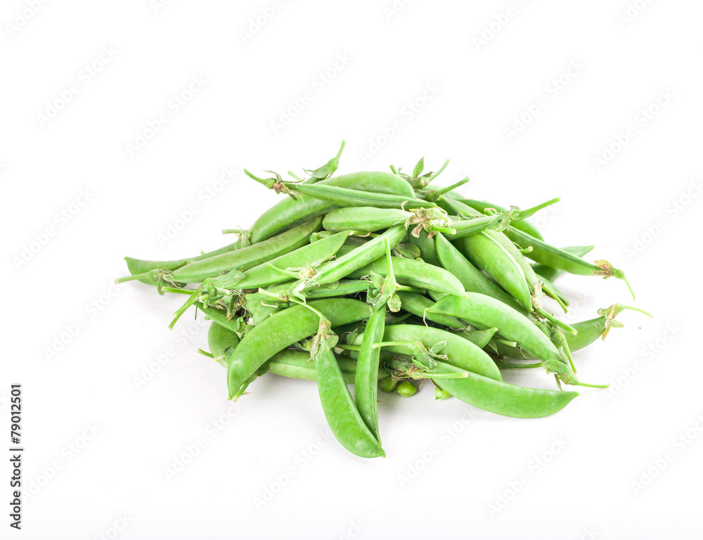 Fresh peas isolated on white background Fresh peas isolated on white background