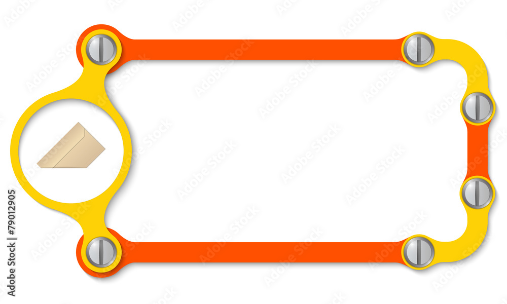 vector frame with screws and envelope vector frame with screws and envelope