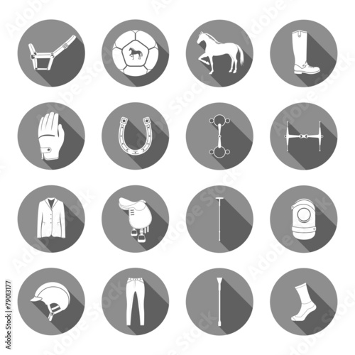 Vector Set of Icons and Sign of Polo