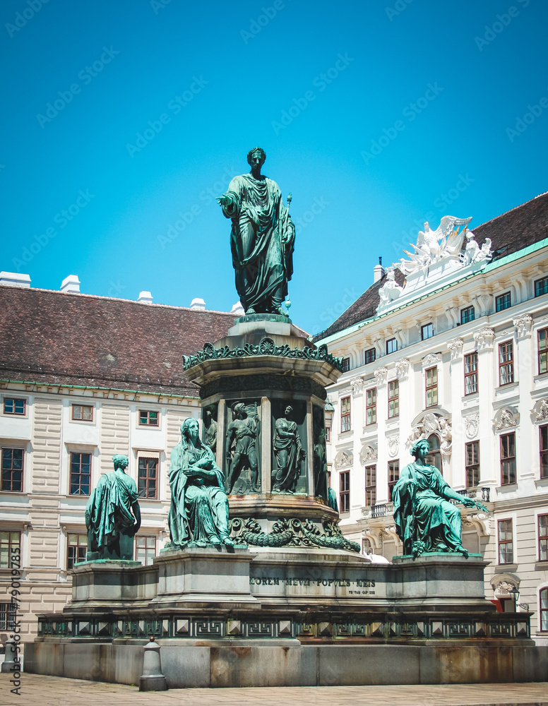 Monument to Emperor Franz I in Swiss Court. Vienna, Austria