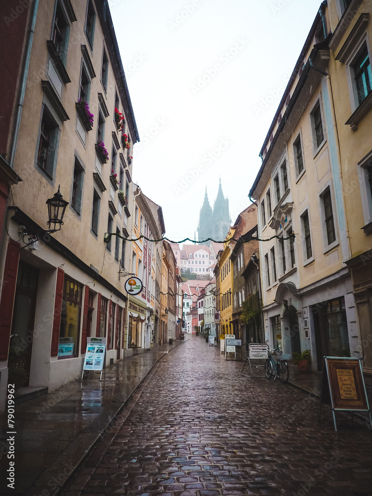 Narrow street in Europe